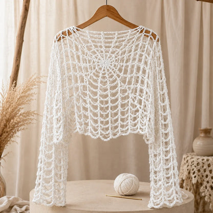 🕷️🧶 Webbed Gothic Crochet Top Pattern
