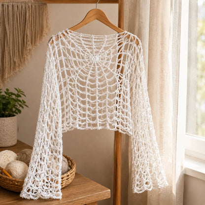 🕷️🧶 Webbed Gothic Crochet Top Pattern