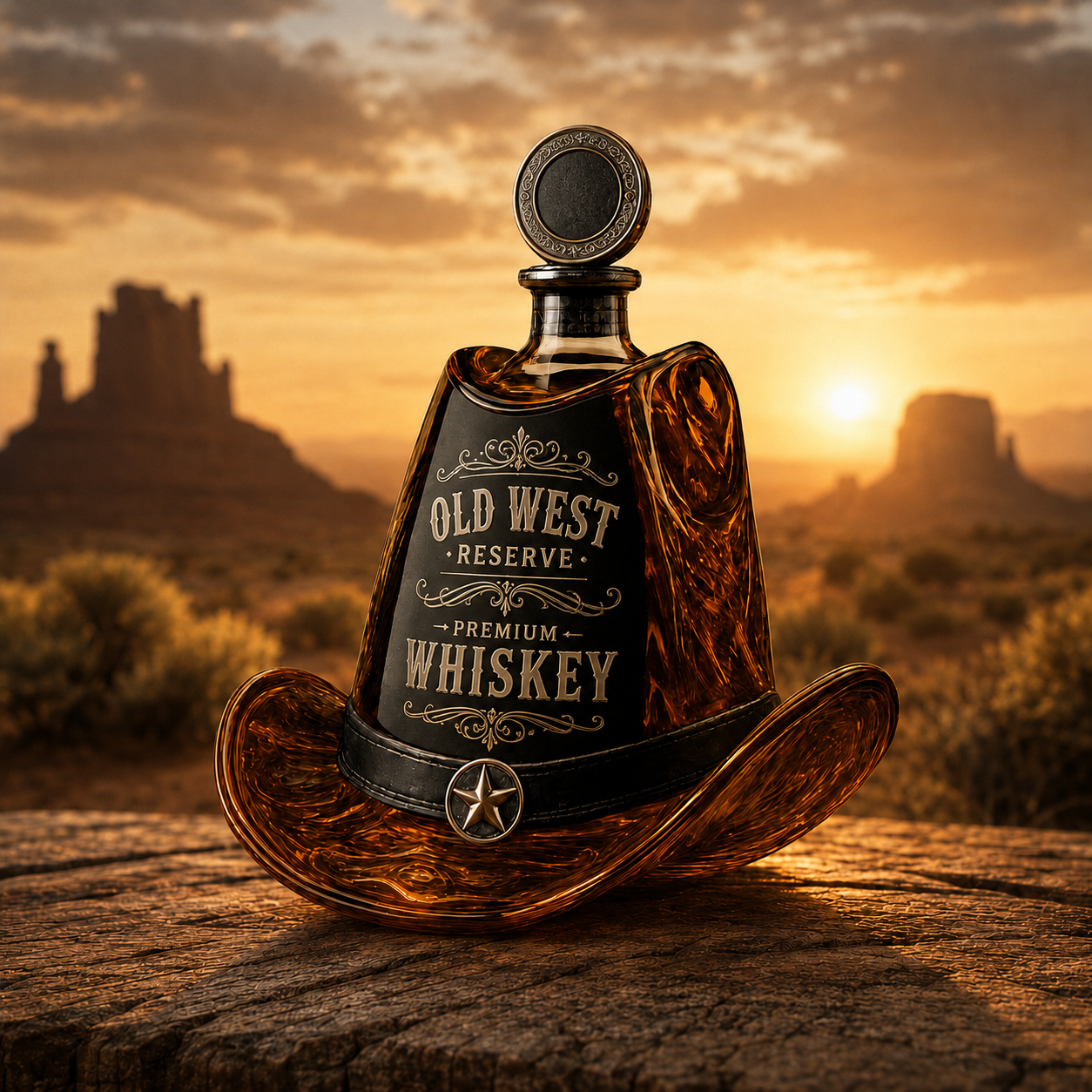 Walker Texas Ranger Decanter Whiskey Bottle