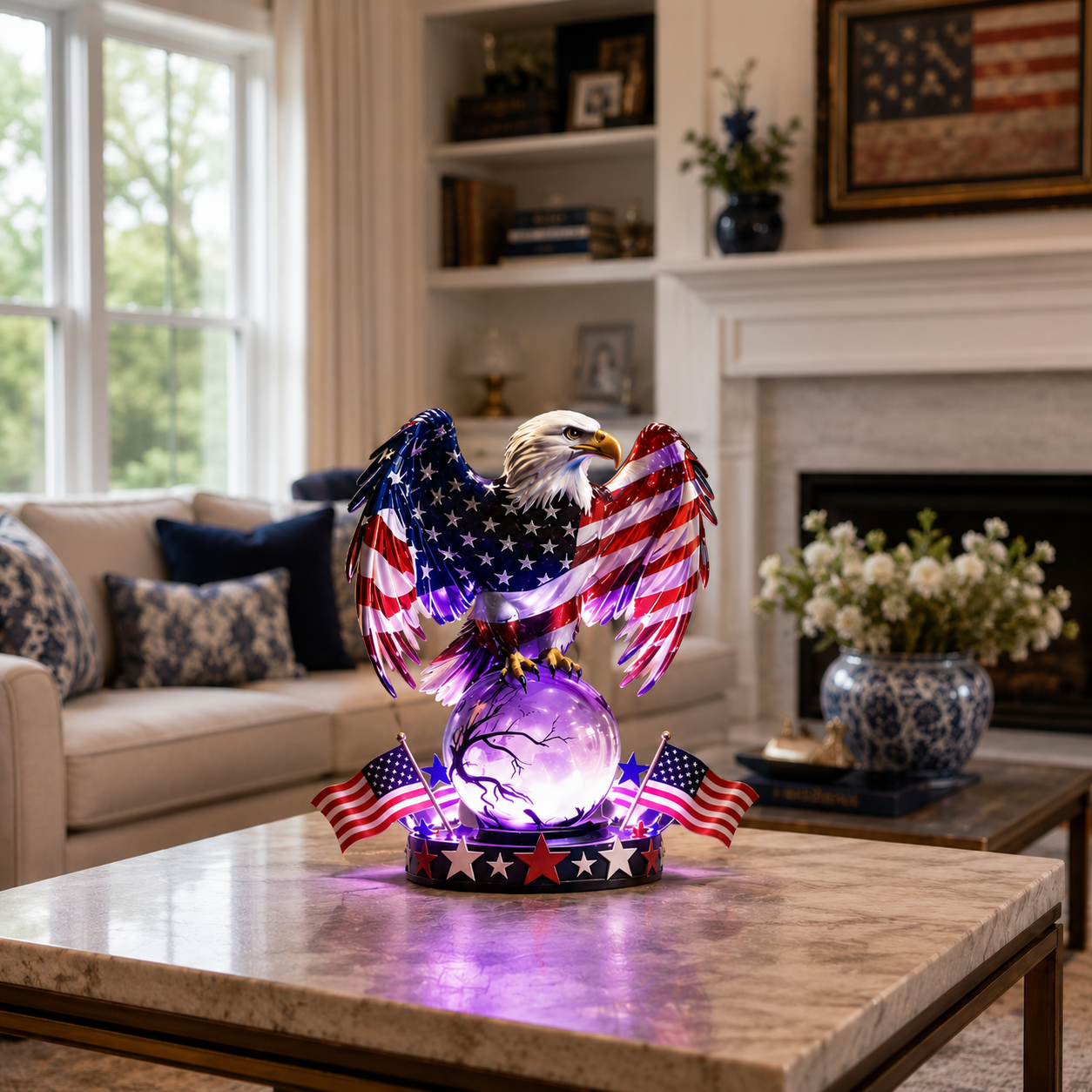 🎁🇺🇸 Freedom Eagle™ Patriotic LED Table Lamp – American Pride Decor🦅