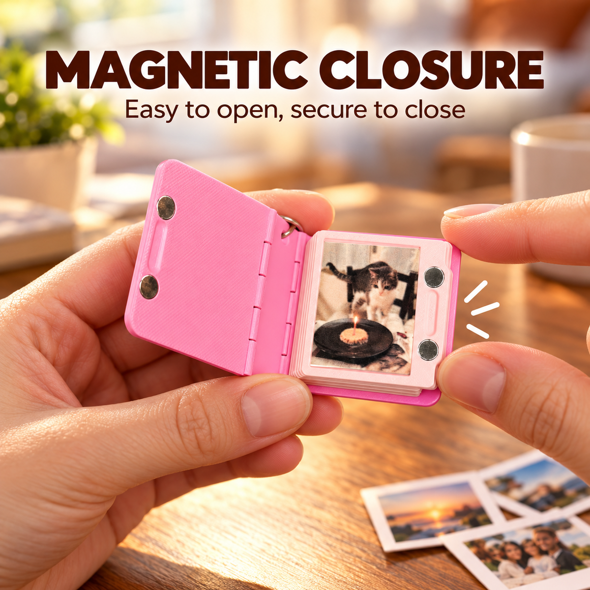 📸 Personalized Mini Photo Book | Custom Memory Keepsake & Keychain