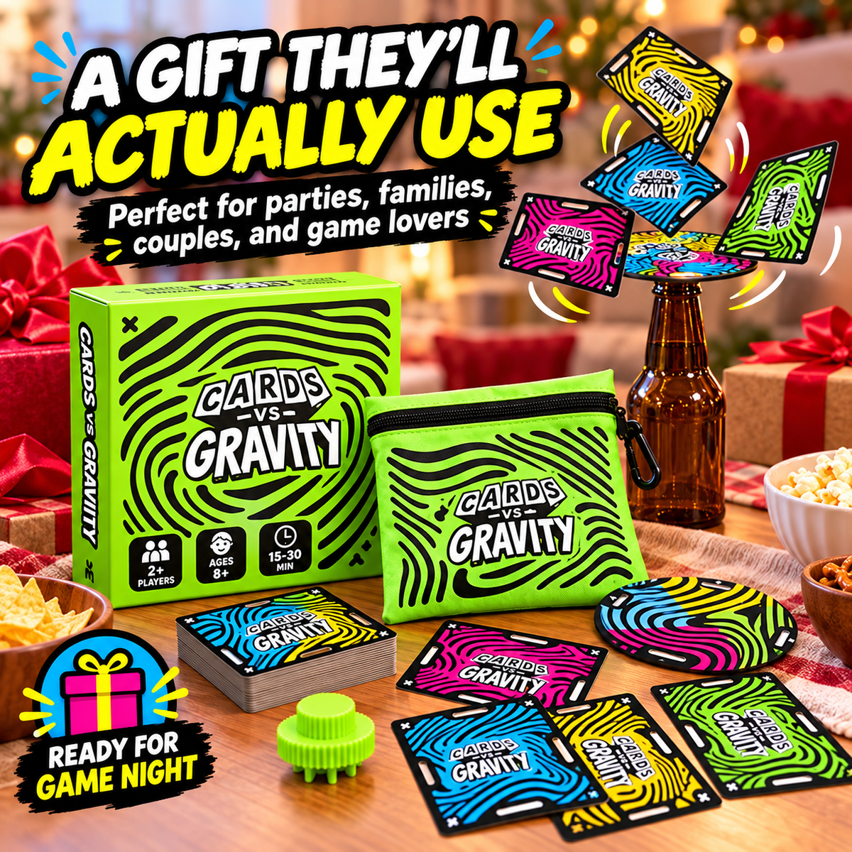 🔥 50% OFF Today! Cards vs Gravity – Waterproof Card Balancing Game for Parties & Travel