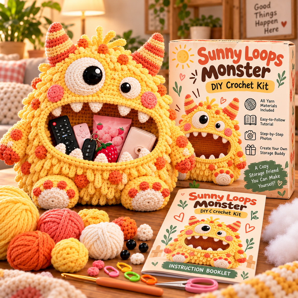 👾Clutter Munchers Hungry Monster DIY Crochet Storage Buddies 🧶