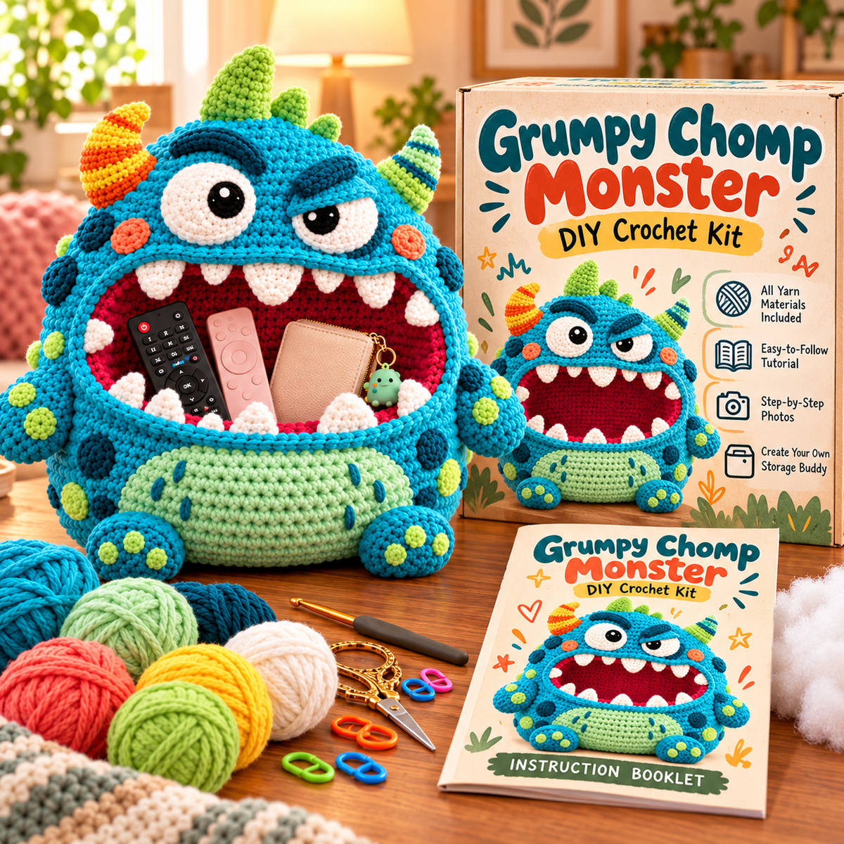 👾Clutter Munchers Hungry Monster DIY Crochet Storage Buddies 🧶