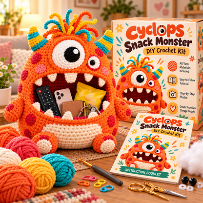 👾Clutter Munchers Hungry Monster DIY Crochet Storage Buddies 🧶