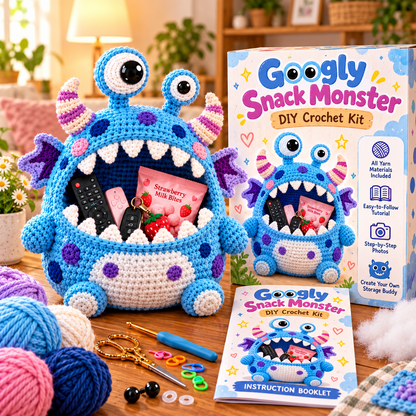 👾Clutter Munchers Hungry Monster DIY Crochet Storage Buddies 🧶