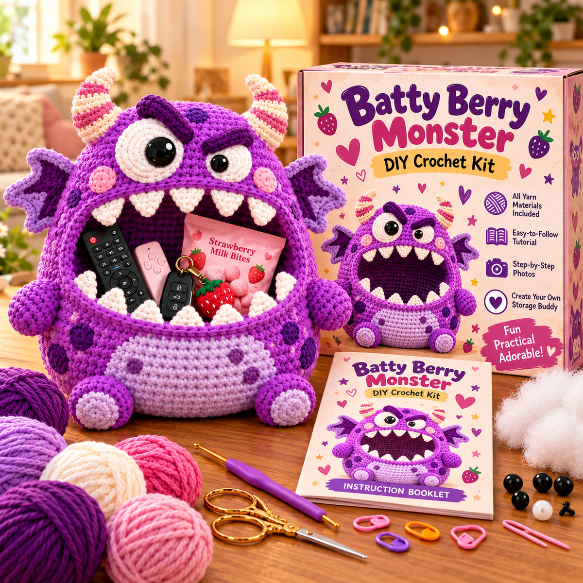 👾Clutter Munchers Hungry Monster DIY Crochet Storage Buddies 🧶
