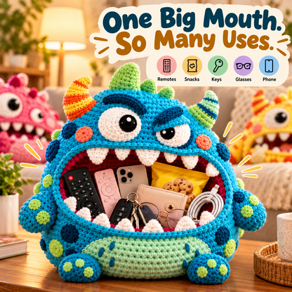 👾Clutter Munchers Hungry Monster DIY Crochet Storage Buddies 🧶