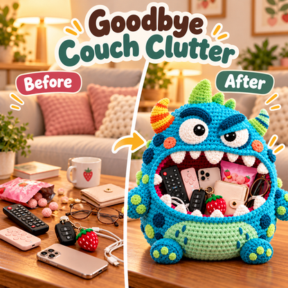 👾Clutter Munchers Hungry Monster DIY Crochet Storage Buddies 🧶