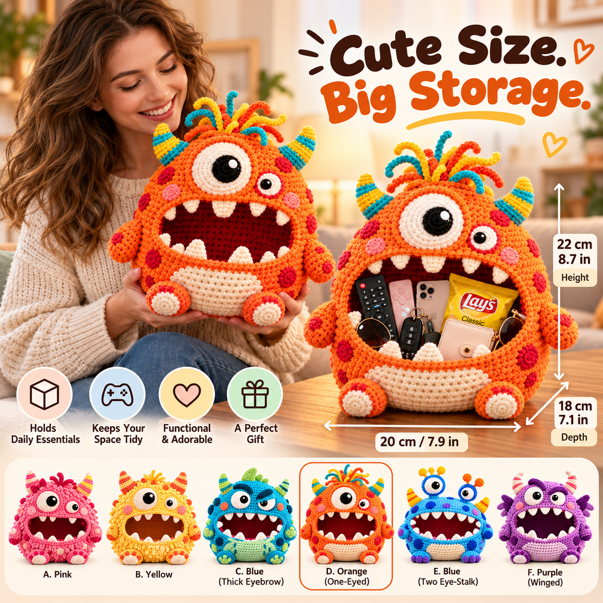 👾Clutter Munchers Hungry Monster DIY Crochet Storage Buddies 🧶