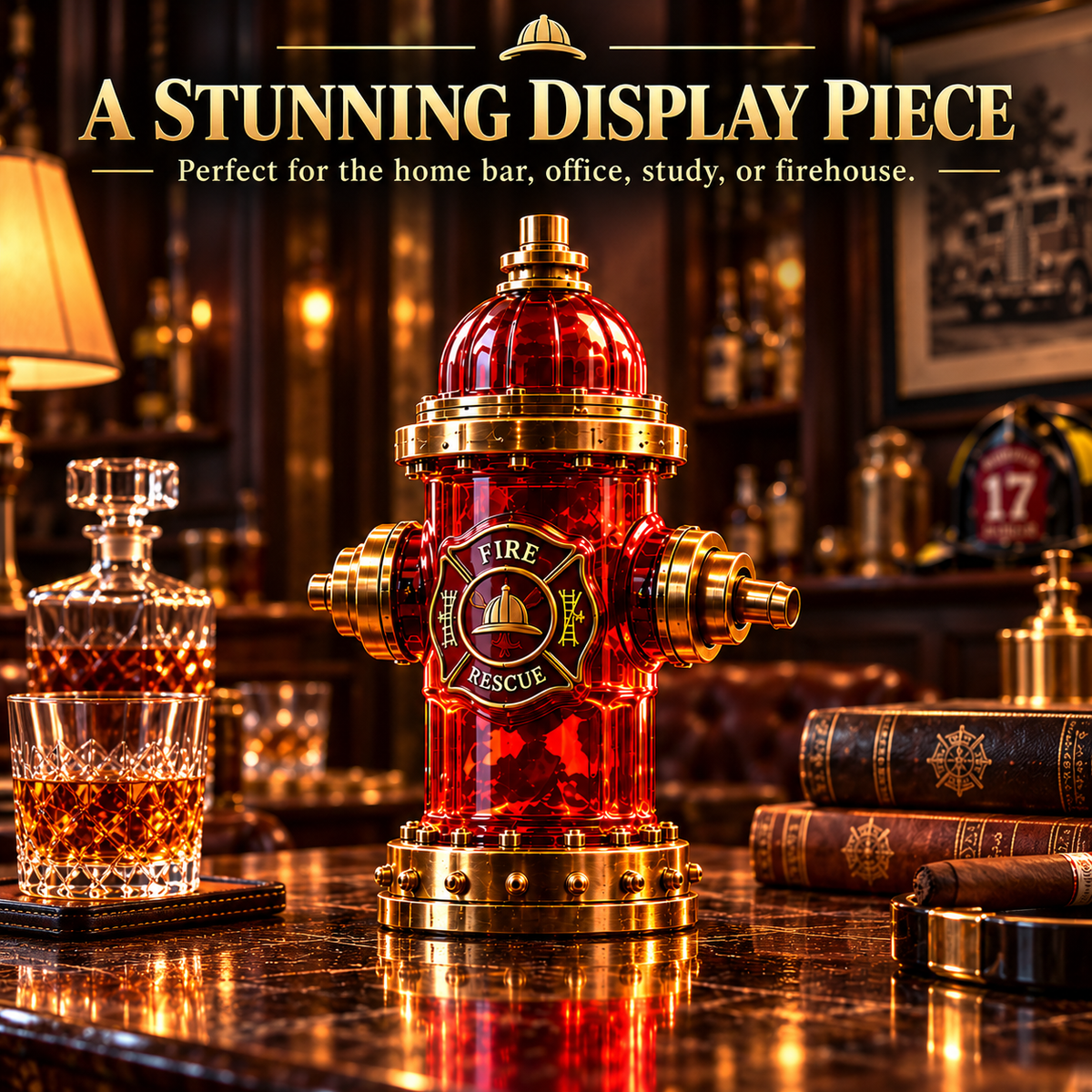 Firehouse Reserve™ — Firefighter Tribute Whiskey Decanter