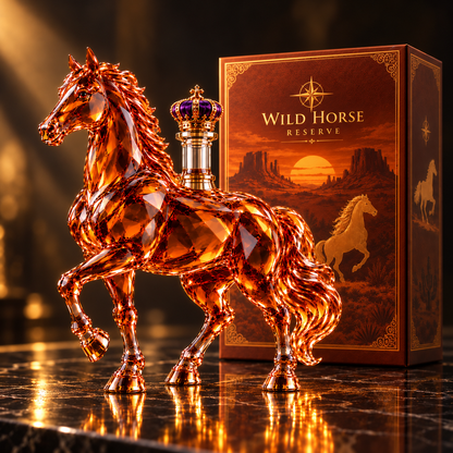 👑 Wild Horse Reserve Whiskey Bottle