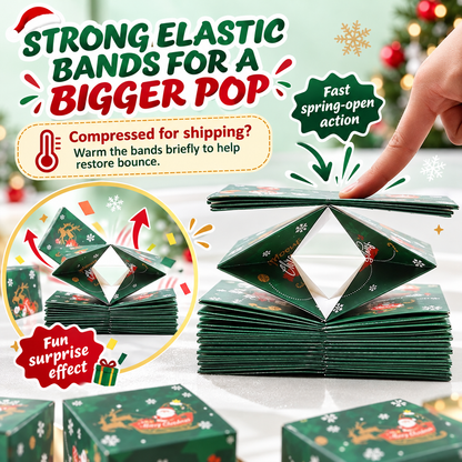 Surprise Gift Box Explosion For Money, 2026 New Unique Folding Bouncing Red Envelope Gift Box For Christmas Birthday New Year & Anniversary Parties (green)