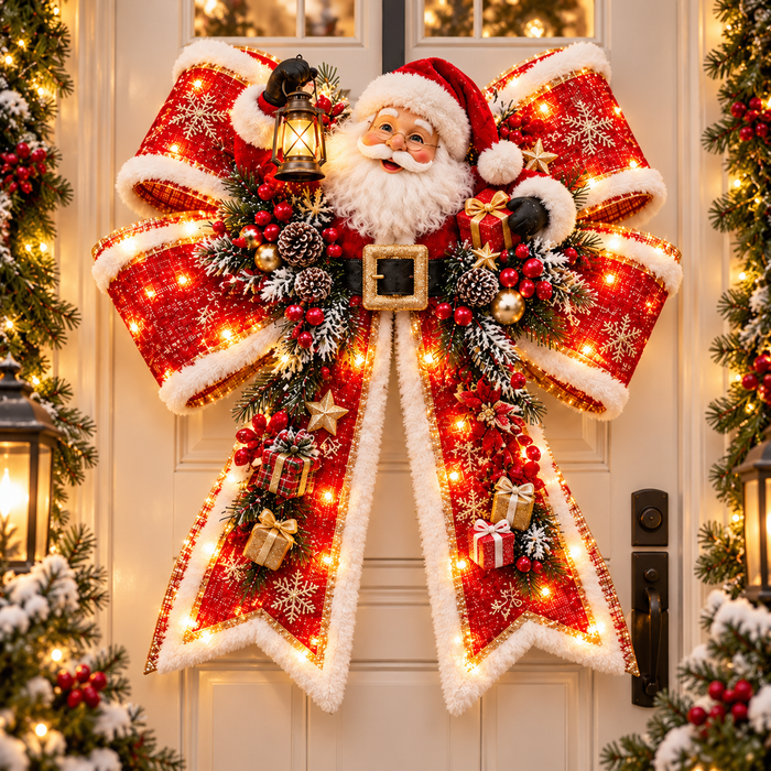 Santa Christmas character bow original product design