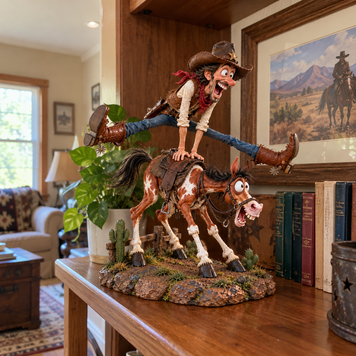 🤠Hold My Hat! – Fun Wild West Figurine