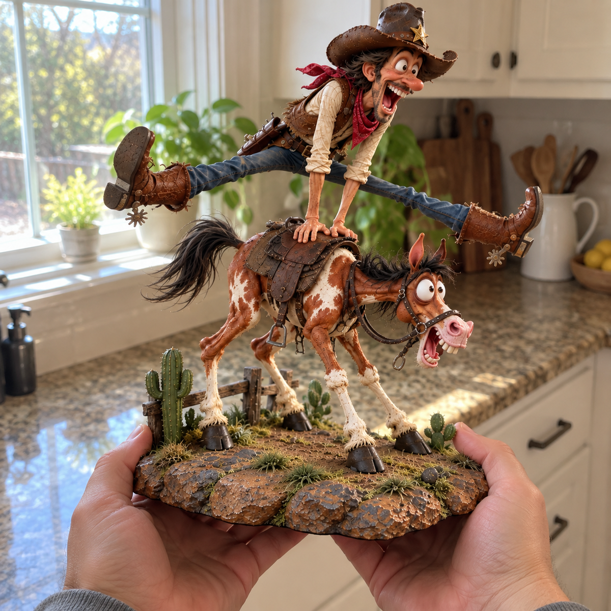 🤠Hold My Hat! – Fun Wild West Figurine