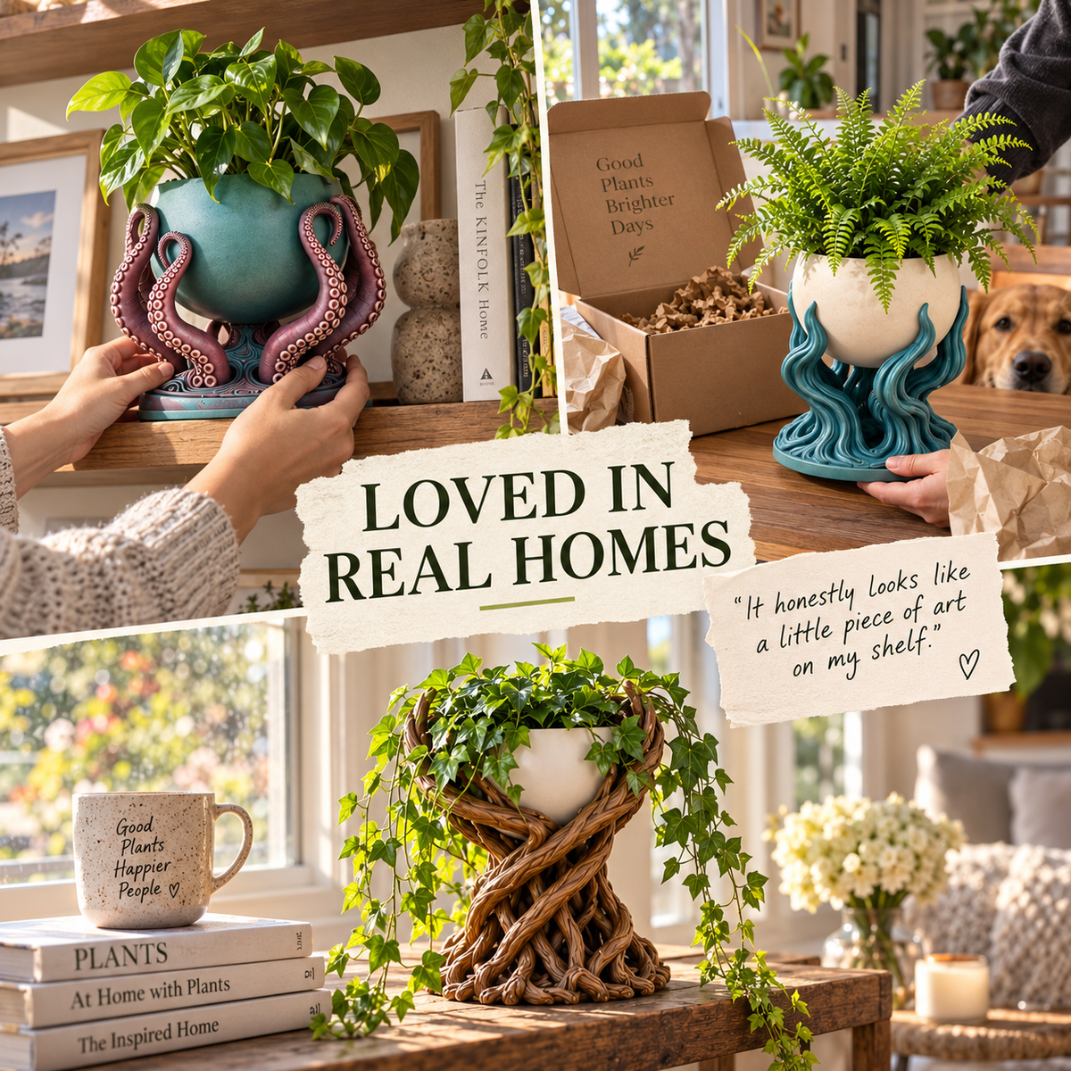 🏡Last Day 60% OFF - 🌿✨ Enchanted Forest & Ocean Planters – 8 Whimsical Designs for Succulents, Home & Garden Decor 🐙