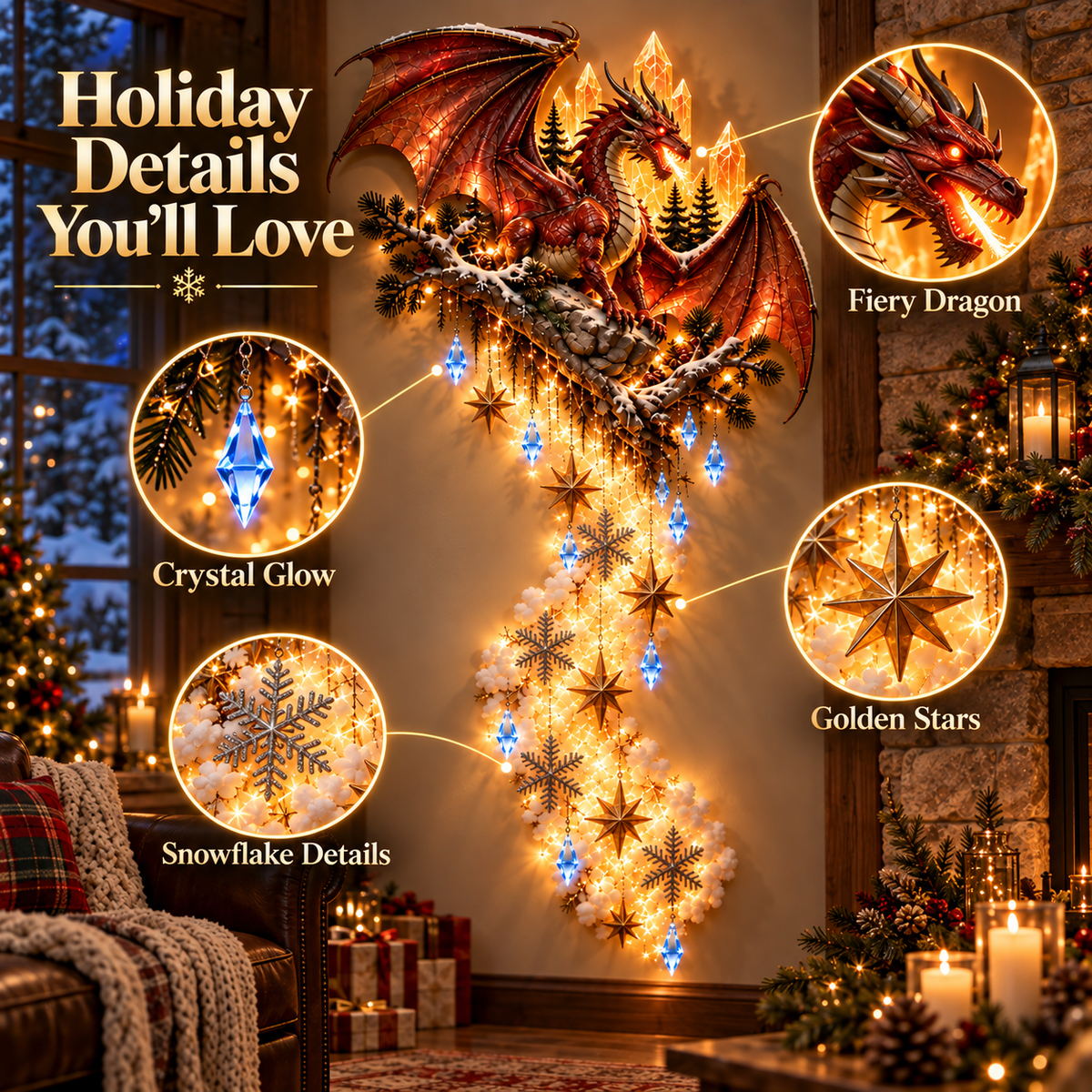 ✨ Enchanted Christmas Magic Trail Wall Light – A Touch of Winter Magic, Right on Your Wall ✨