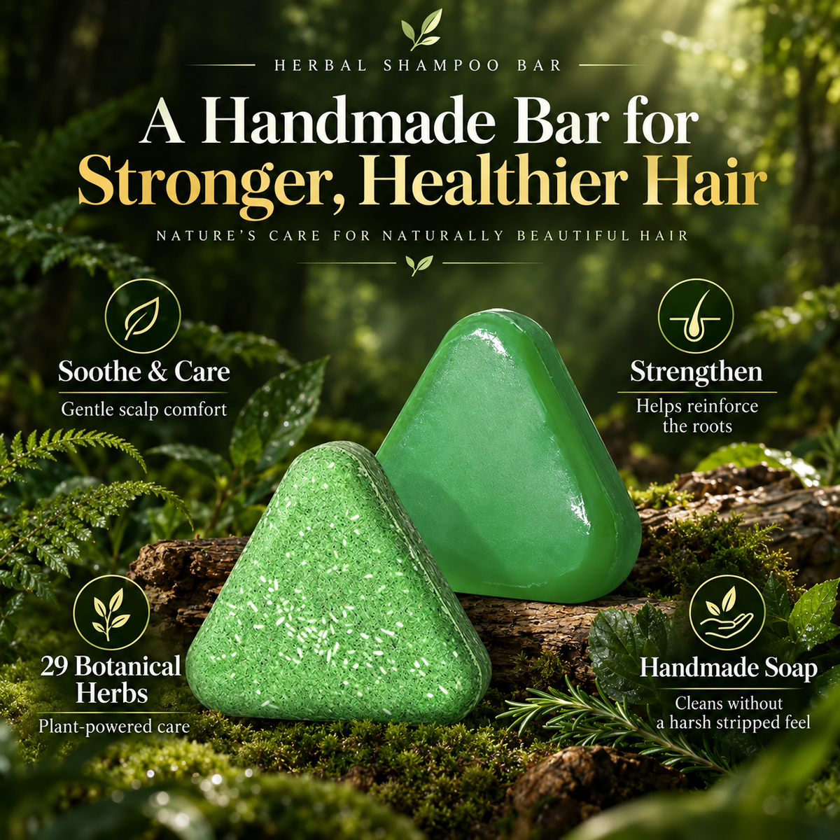 Herbal shampoo bar