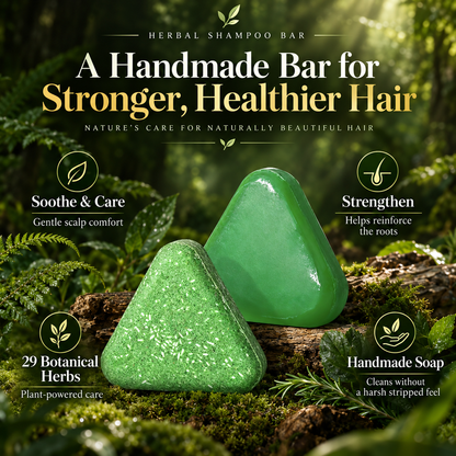 3-in-1 Herbal Shampoo Bar — Scalp Refresh, Oil Control & Stronger-Looking Hair