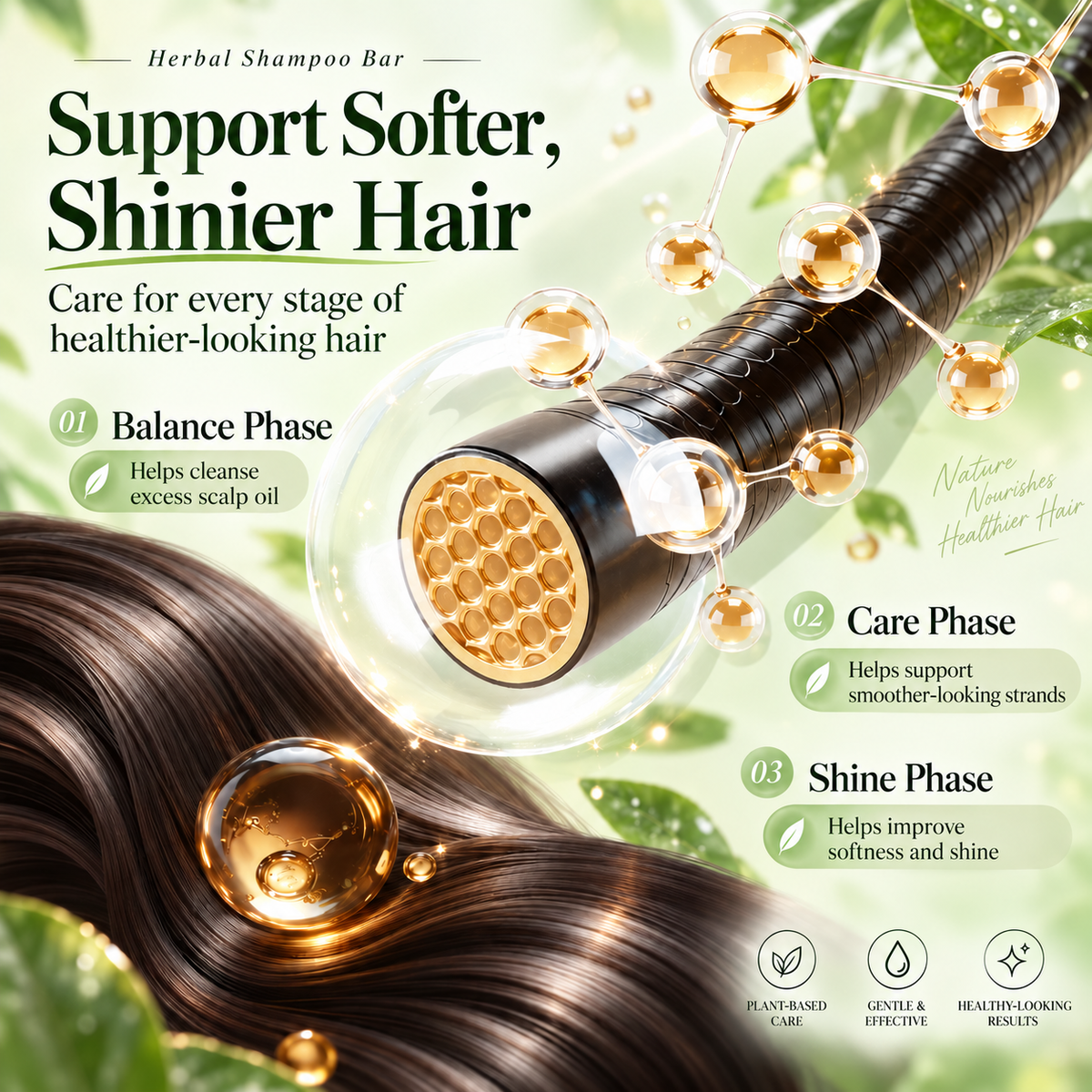 Softer shinier hair care