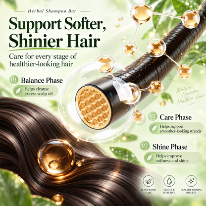 3-in-1 Herbal Shampoo Bar — Scalp Refresh, Oil Control & Stronger-Looking Hair
