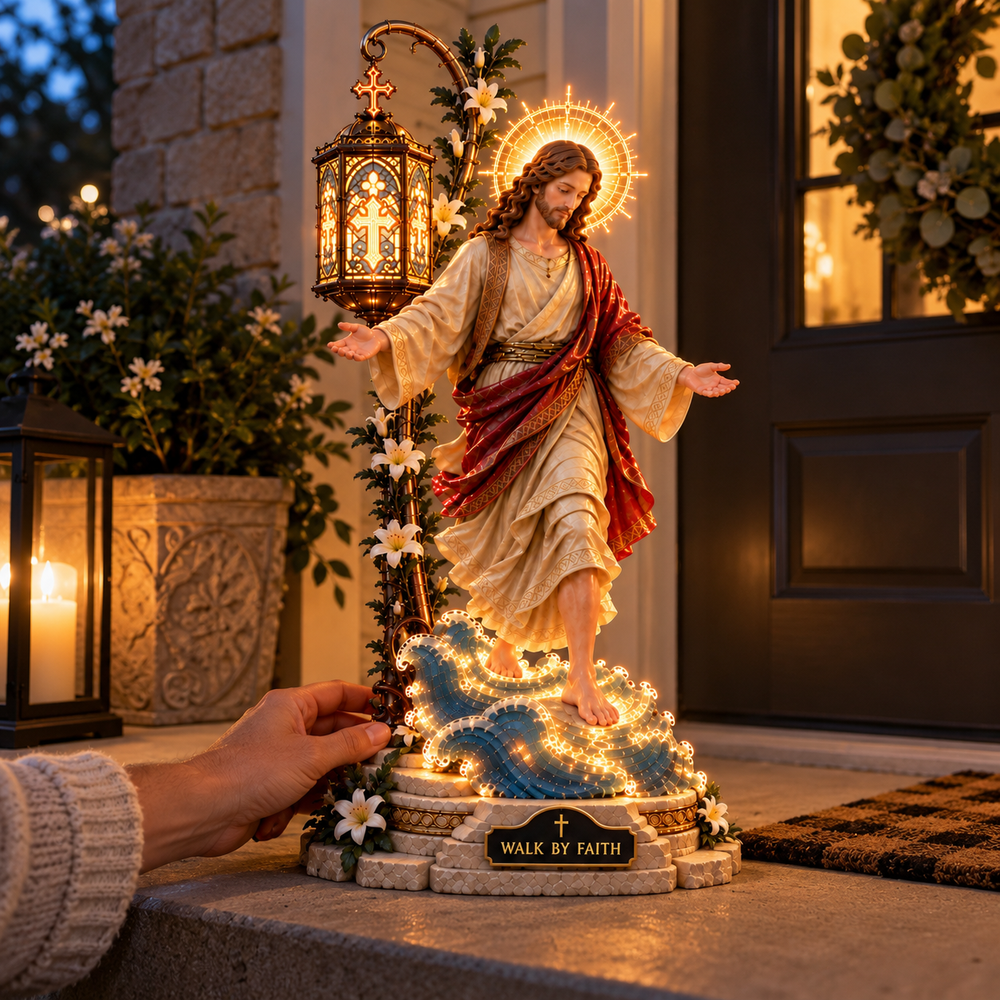 Walk by Faith decorative statue unboxed