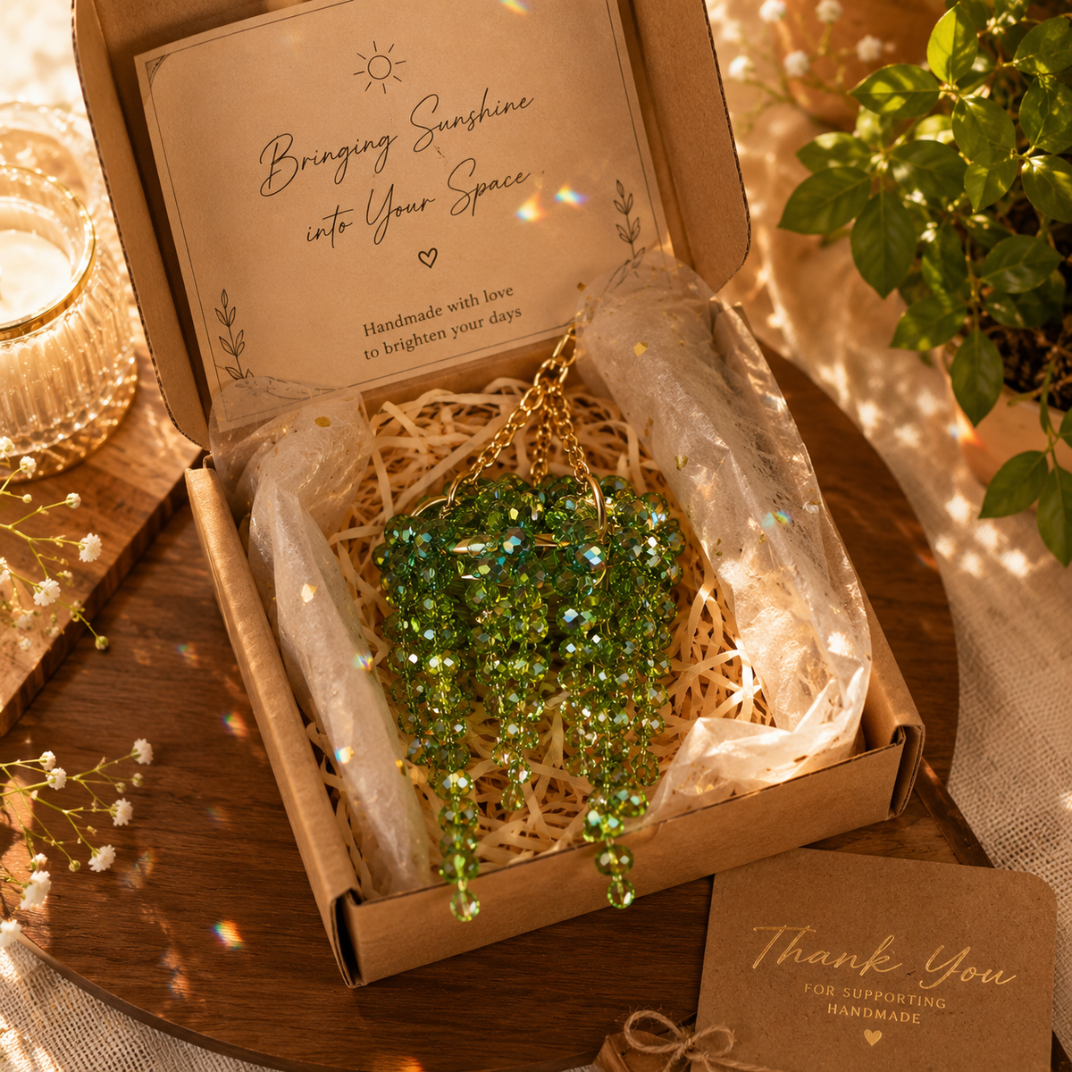 ✨ Beaded Plant Suncatcher – Turn Dead Corners Into Sun-Drenched Works of Art