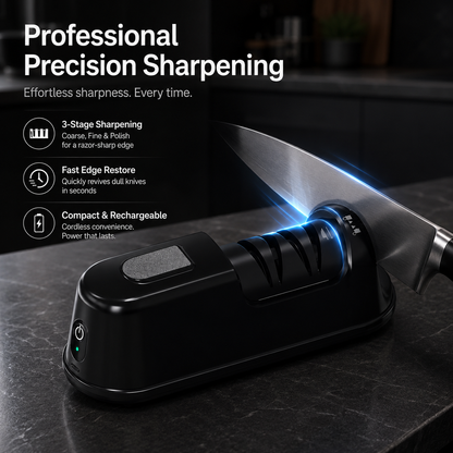 🔪50% OFF TODAY⚡ 3-Stage Electric & Manual Knife Sharpener