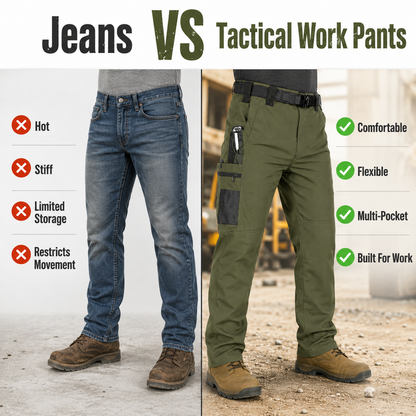 🔥 20,000+ Sold | Men’s Tactical Work Pants – Better Than Jeans for Work 💪