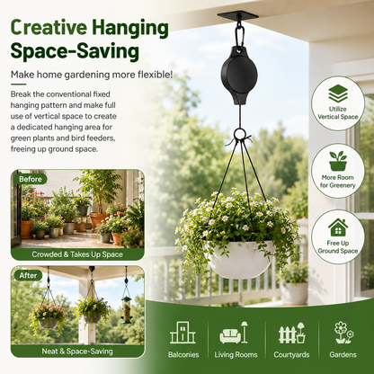🌸 Buy one get one free 🌸Plant Pulley Set for Garden Baskets Pots, Birds Feeder🐦