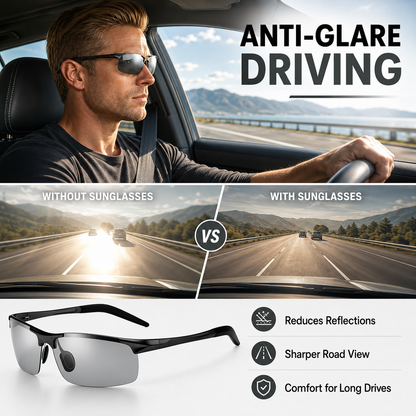🕶️🚗 2026 Day & Night Photochromic Polarized Sunglasses with Anti-Glare Polarized Lenses