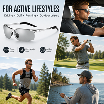 🕶️🚗 2026 Day & Night Photochromic Polarized Sunglasses with Anti-Glare Polarized Lenses