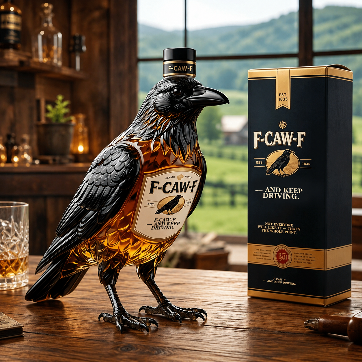 💥The F-CAW-F whisky Bottle — For Those Who Laugh at Life and Give Zero F*cks!
