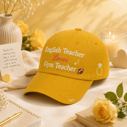 English Teacher & Gym Teacher Embroidered Cap