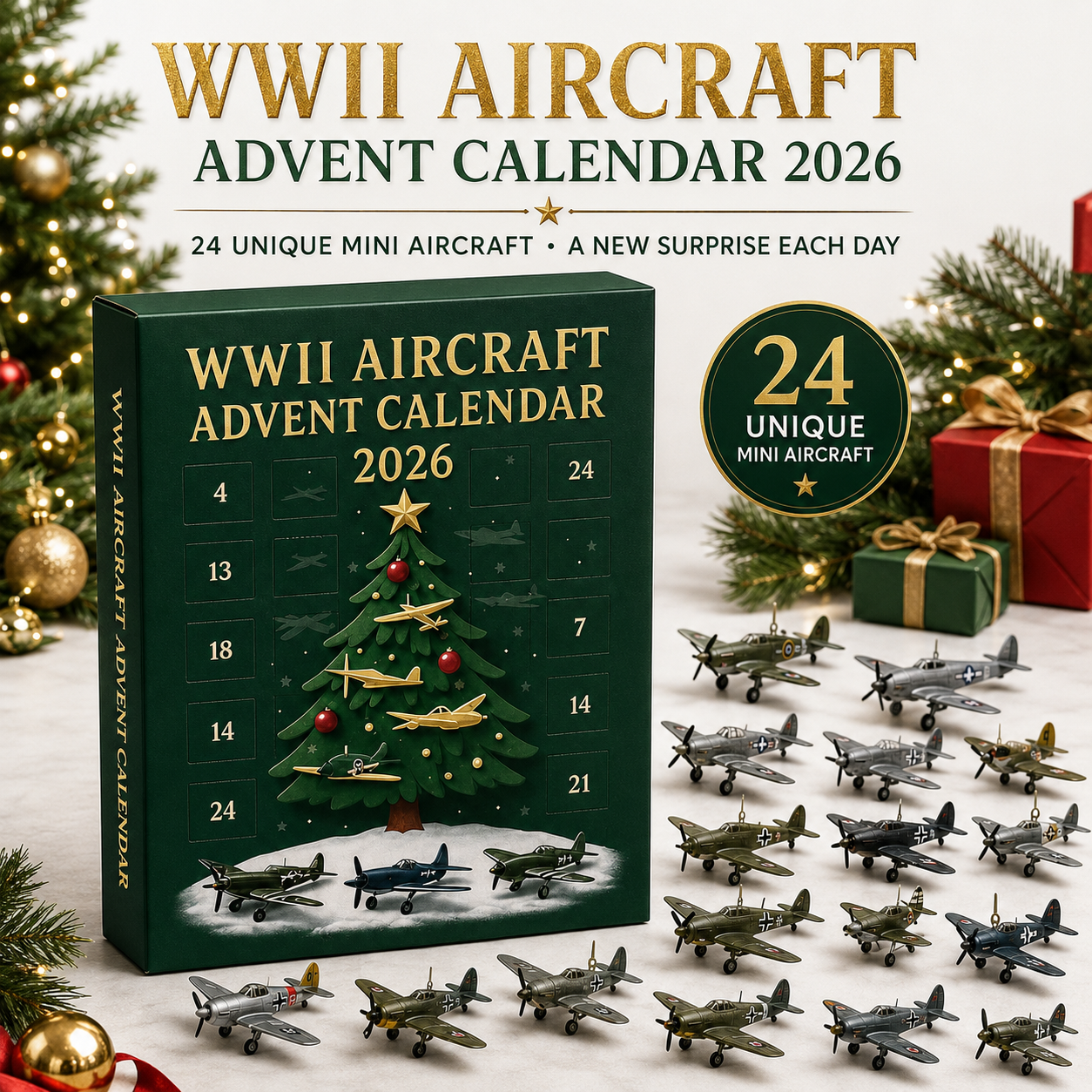24 unique WWII inspired miniature aircraft