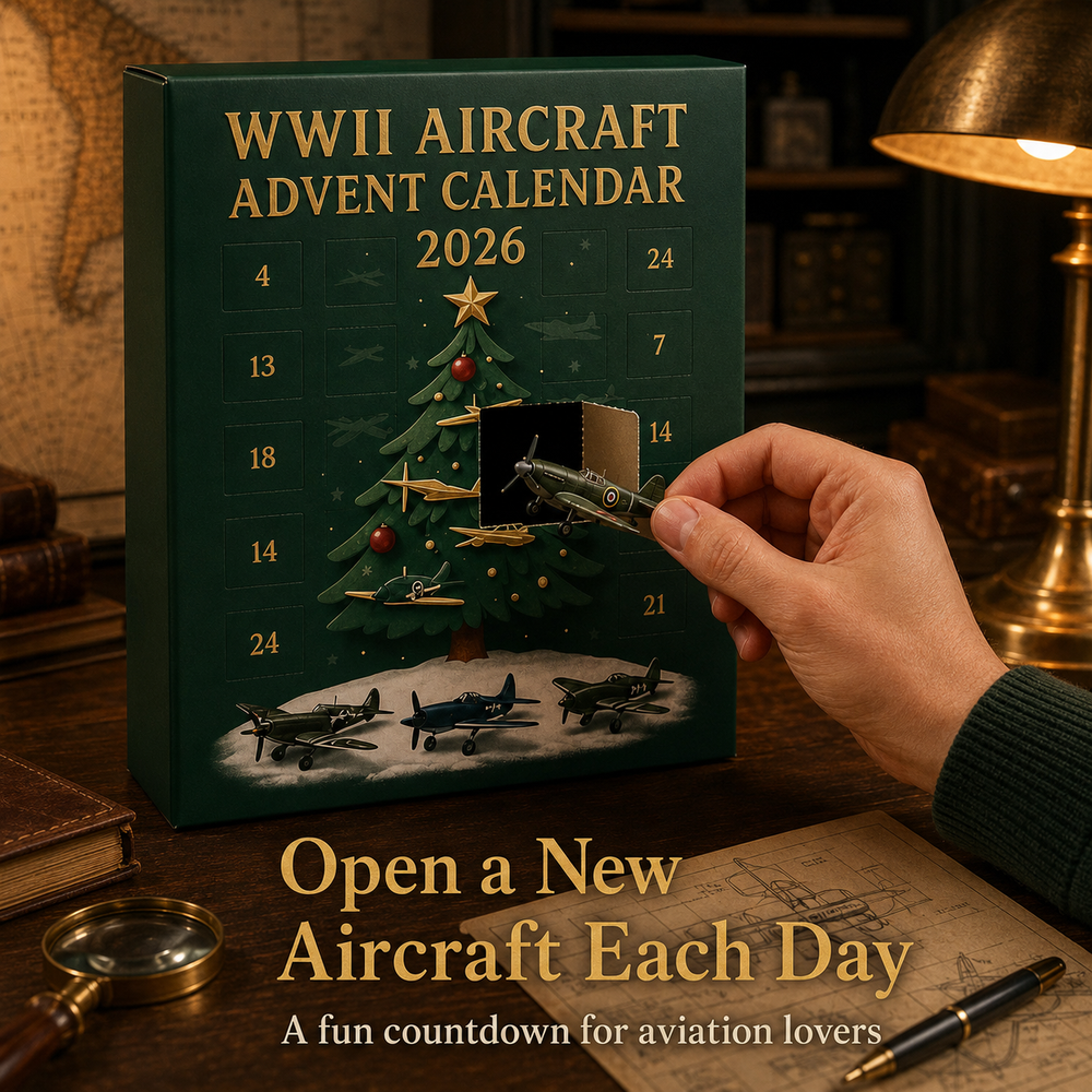 WWII Aircraft Advent Calendar gift ready for Christmas