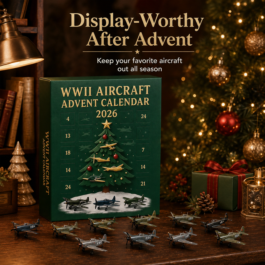 WWII Aircraft Advent Calendar unboxing with shipping carton