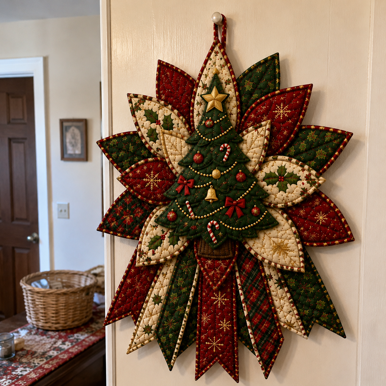 🎄💕Beginner-Friendly Oversized Christmas Character Quilted Door Hanger Sewing Kit | Complete Kit with All Tools & Step-by-Step Guide Included