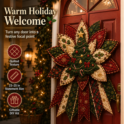 🎄💕Beginner-Friendly Oversized Christmas Character Quilted Door Hanger Sewing Kit | Complete Kit with All Tools & Step-by-Step Guide Included