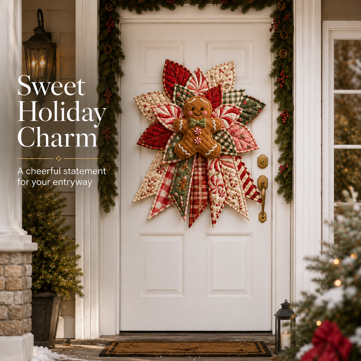 🎄💕Beginner-Friendly Oversized Christmas Character Quilted Door Hanger Sewing Kit | Complete Kit with All Tools & Step-by-Step Guide Included