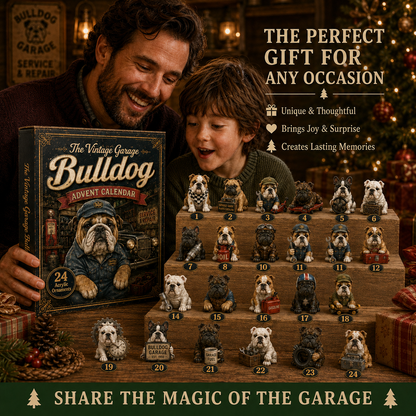 🔥49% Off Last Day -🔧 Vintage Garage Bulldog Advent Calendar 2026 – 24 Days of Classic Bulldog Garage Surprises