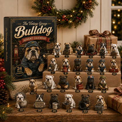 🔥49% Off Last Day -🔧 Vintage Garage Bulldog Advent Calendar 2026 – 24 Days of Classic Bulldog Garage Surprises