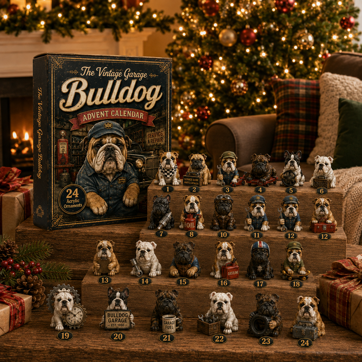 🔥49% Off Last Day -🔧 Vintage Garage Bulldog Advent Calendar 2026 – 24 Days of Classic Bulldog Garage Surprises