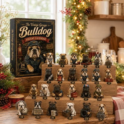 🔥49% Off Last Day -🔧 Vintage Garage Bulldog Advent Calendar 2026 – 24 Days of Classic Bulldog Garage Surprises
