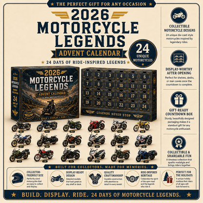 🏍2026 Motorcycle Legends Advent Calendar – 24 Days, 24 Mini Motorcycles, 24 Legendary Rides