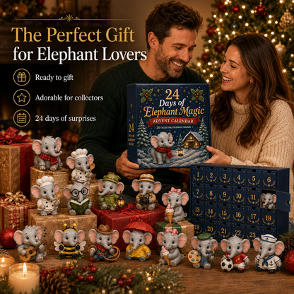 🐘 24 Days of Elephant Magic™ Advent Calendar – 24 Collectible Christmas Elephant Surprises