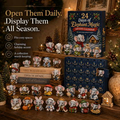 🐘 24 Days of Elephant Magic™ Advent Calendar – 24 Collectible Christmas Elephant Surprises
