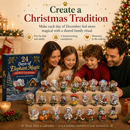 🐘 24 Days of Elephant Magic™ Advent Calendar – 24 Collectible Christmas Elephant Surprises