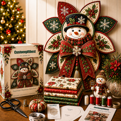 🧵Christmas Quilt Bow DIY Sewing Kit
